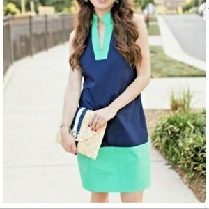 Sail to Sable STS Color-block Blue/green Tunic Dress. XS
